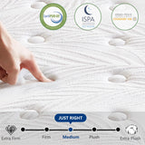 Twin XL Mattress,14 Inch Hybrid XL Twin Mattress in a Box with Gel Memory Foam for Back & Lumbar Support, Individually Pocket Springs for Pressure Relief, Medium Firm, CertiPUR-US, 39"*80"*14" 6V-Sermmoo