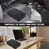 Dalmbox Portable Gun Safe for Pistols with Combination Lock Handgun Lock Box for Nightstand, Travel , Home, Car, Truck (9.4"X 6.4" X 1.8") Dalmbox