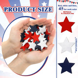 Bucherry 135 Pcs Wooden Stars Decorations 4th of July Patriotic Star Ornaments for Crafts Red White Blue Star Shape Cutouts Vase Bowl Filler Tiered Tray Decor for Independence Memorial Day Bucherry