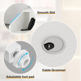 Tribesigns Reception Desk with Counter, Modern Front Desk Reception Room Table with Cable Grommet, 47 inch Retail Counter for Checkout, Lobby, Beauty Salon, Home Office Desk, White Tribesigns