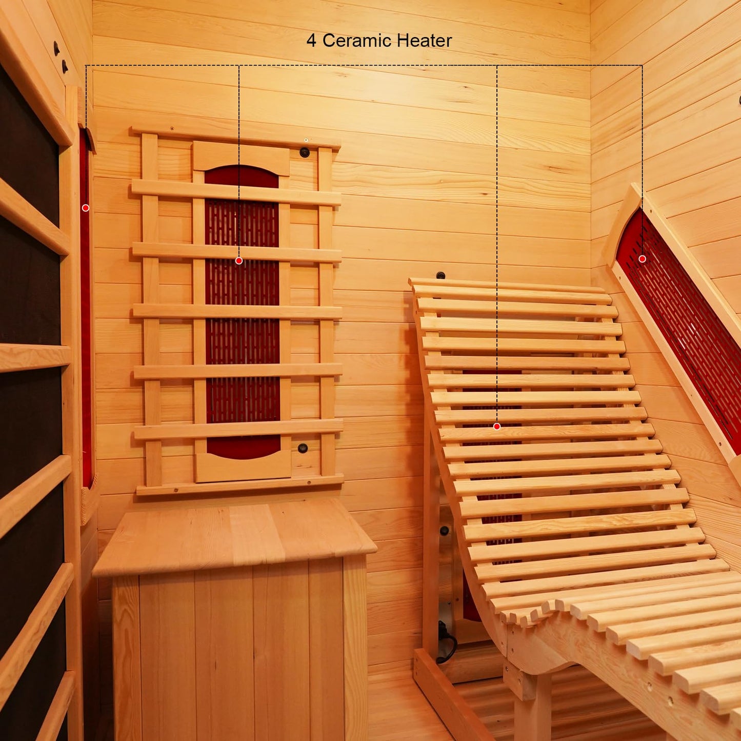 Smartmak Far Infrared Wood Sauna, 1 or 2 Person Home Canadian Hemlock Luxurious Wooden Traditional Indoor Corner Saunas, 2300 W Spa Room with Recliner, 8 Heating Element, Speaker, Lights, Oxygen Bar