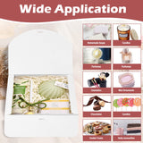 BoShahai 10 PCS Gift Boxes with Lids, 10.6x7.8x3.1 Inch Kraft Paper Gift Box, White with Ribbon, Bridesmaid Proposal Box for Wedding, Packaging, Present, Birthday, Cupcake BoShahai