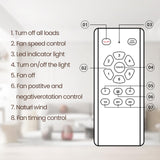 Obabala 52" Ceiling Fan with Lights Remote Control Outdoor Wood Ceiling Fans Noiseless Reversible DC Motor Obabala