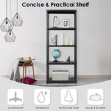 LDAILY 5 Tier Plastic Storage Shelves, Easy to Assemble Garage Rack, Multi-Use Free Standing Shelf Unit, Heavy Duty Shelving for Home Office, Black(2, 36”L X 18”W X 73”H) LDAILY