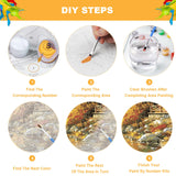 NEWENMO Mountains Paint by Numbers Kit for Adults, Lakes and House Paint by Numbers on Canvas Unframed, DIY Oil Painting Perfect for Beginner, Craft, Hobbies and Home Wall Decor 20x16 in NEWENMO