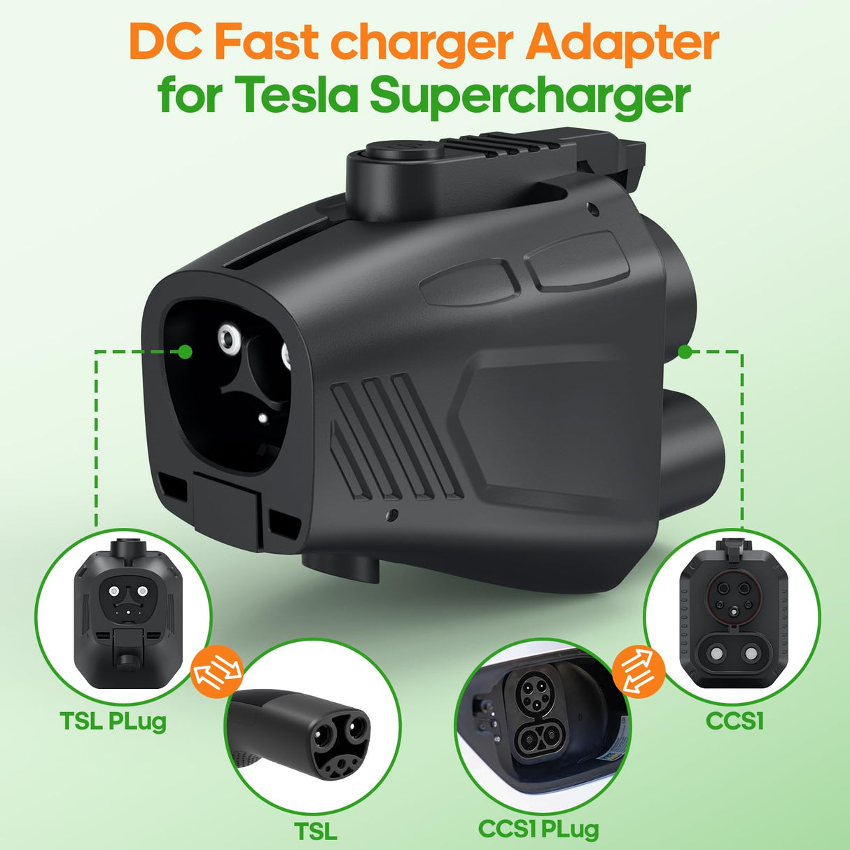 TAKRABBSIN [Up to 500 kWh] 2025 Upgrade NACS to CCS Electric Vehicle Adapter, 500A/1000V, Compatible with Tesla Superchargers, DC Fast Charge CCS1 EVs, Compatible with Ford EVs, GM, Rivian and More Takrabbsin