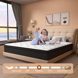 AICEHOME Full Mattress, 10 Inch Individual Pocket Springs with Gel Memory Foam, Medium Firm Mattresses in a Box, Hybrid Full Size Mattress with Pressure Relief 75" L x 54" W x 10" T AICEHOME