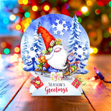Katy Sue Christmas Gnomes Die Cut Pop Up Card Making Kit for Adults. Makes 12 Cards & Contains Gnome Die Cut Decoupage Paper Sheets, Supports, Envelopes, & Foam Pads For Christmas Card Making Supplies Katy Sue