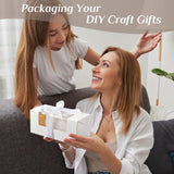 Honoson 24 Pcs Gift Boxes for Sublimation Glass Cup Shipping Gift Boxes for Packaging Exhibition Clear Gift Box for 12 16 20oz Drinking Jars Sublimation Glass Can Blank Tumbler Gift Box (White, White) Honoson