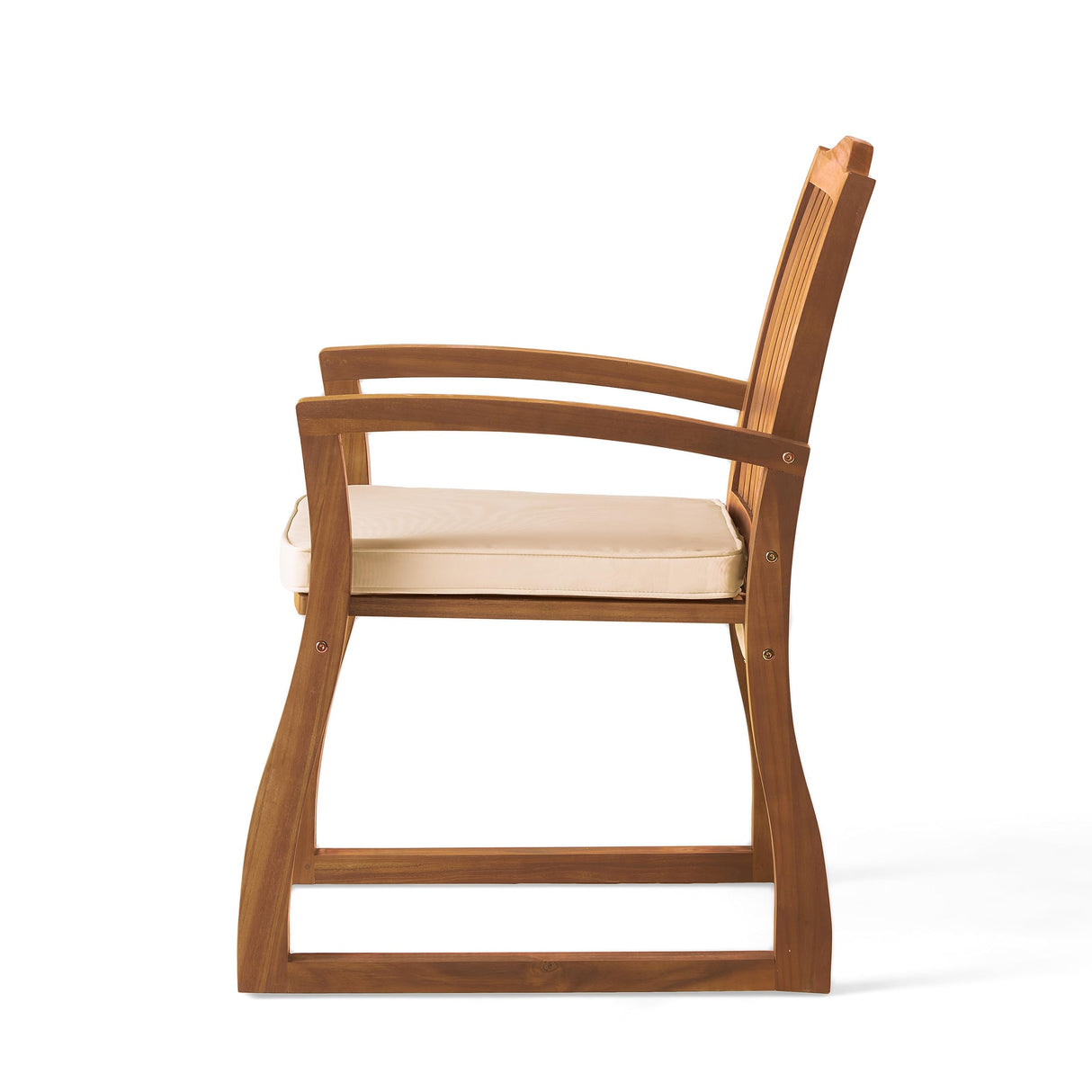 Christopher Knight Home Della Acacia Wood Outdor Dining Chairs, 2-Pcs Set, Teak Finish With Rustic Metal Christopher Knight Home