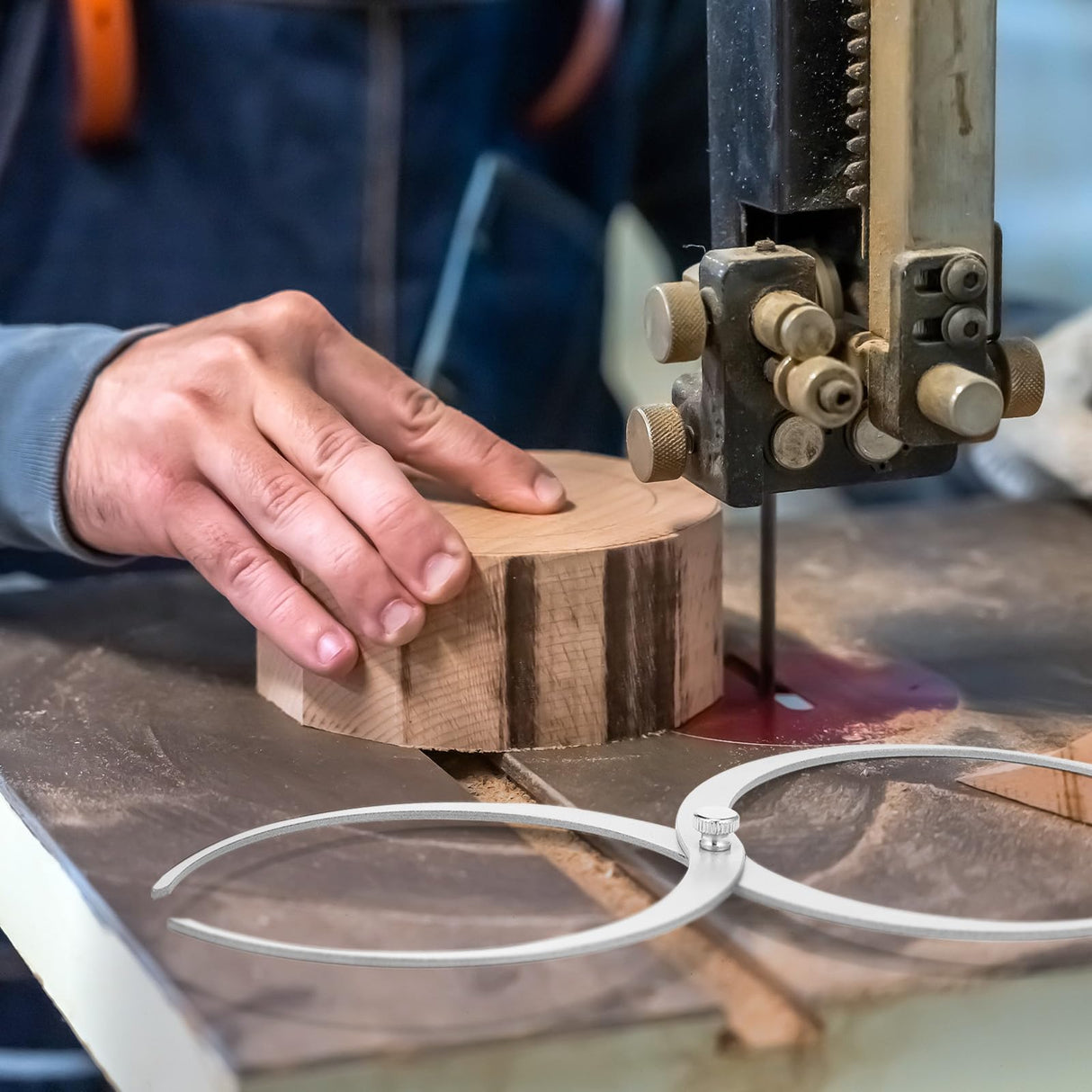 Saysurey Wood Turning Double Ended Bowl Calipers Stainless Steel Woodworking Woodturning Tools Pottery Calipers Wood Lathe Thickness Measuring Tool(11 Inch) Saysurey