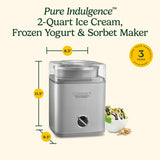 CUISINART Ice Cream Maker, Ice Cream and Frozen Yogurt Machine, 2-Qt. Double-Insulated Freezer Bowl, Silver, ICE30BCP1 Cuisinart