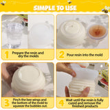 LET’S Resin Honey Jar Resin Molds Silicone, Large Resin Jar Molds with Lid and Bee, Honeycomb Shape Jar Molds for Epoxy Resin Casting Craft, Container Pot,Candle Holder,Party Favors,Christmas Gifts LET'S RESIN