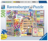 Ravensburger The Artist’s Palette 500-Piece Jigsaw Puzzle | Large Format for Easy Handling | Vibrant and Engaging Imagery | Ideal for Kids and Adults | FSC Certified Ravensburger