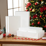 STYPOP 12 Pack Gift Boxes with Lids for Present - 6 Extra Large 17" (4" Deep) & 6 Large 14" (2" Deep) White Gift Boxes for Clothing Wrapping, Christmas STYPOP