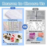 hkejoi 4 Pack Kids Paint by Number Framed - Cartoon Paint by Numbers Kit, Perfect for Gift or Home Wall Decor 8x8inch hkejoi