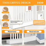 Wall Room Divider, Freestanding Wood Room Divider Shelf with Shelves, Divider Screen Separator Screen with Storage, Wall Divider for Room Separation, for Home Office Decorative(White,39.4IN) UKETO