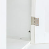 THINK 30 75.25'' Tall Display Cabinets,Cabinet with Two Triangle Sided Bookshelves, 92.9'' Wide Retro Style Wall Suit,for Hallways, Living Room, Office, Studio or Workspace, White THINK 30