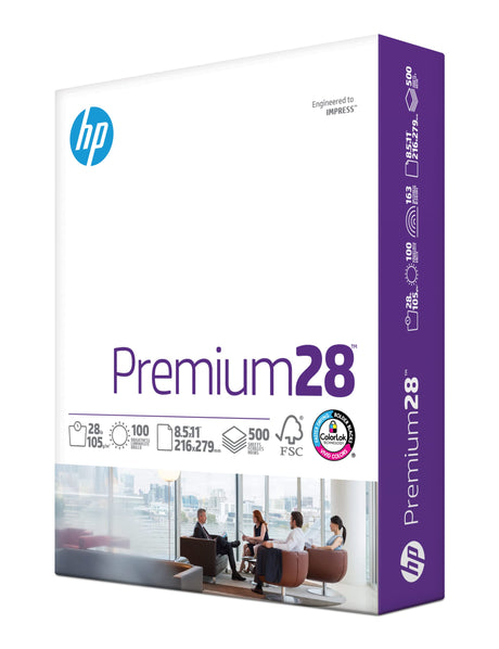 HP Printer Paper | 8.5 x 11 Paper | Premium 28 lb | 1 Ream - 500 Sheets | 100 Bright | Made in USA - FSC Certified | 205200R HP