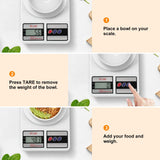 Digital Kitchen Scale 22lb/10kg Capacity, Stainless Steel Food Scale with oz/g Units | Replaceable Battery Power | Ideal for Meal Prep, Cooking, Baking Partyreal