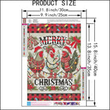 Merry Christmas Diamond Art Kits for Adults Beginners,DIY Diamond Painting Kits for Adults Animals Chicken,5D Full Round Drill Diamond Dots with Painting Gem Art Kits for Home Wall Decor 12x16 Inch SHICERNHJ