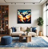 Forest Deer Diamond Art Kits for Adults,5D Full Round Drill Dots Diamond Painting Kits for Beginners Landscape Scenery,DIY Gem Art and Crafts Deer Paint by Diamonds Easy,Home Wall Decor 13.7X13.7 Inch SJDIYSTORE