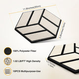 JAMELO Self-Adhesive Acoustic Panels, 10 Pack Wood Grain Sound Proof Acoustic Foam, High Density Hexagon Wood Slat Panels, 3D Sound Absorbing Wall Panels for Home Studio Office Decor Noise Reduction JAMELO