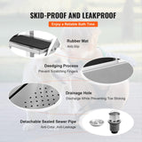 VEVOR 50" Pet Dog Bathing Station w/Stairs, Professional Stainless Steel Dog Grooming Tub w/Soap Box, Faucet,Rich Accessory, Dog Bathtub for Large,Medium,Small Pets, Washing Sink for Home Left VEVOR