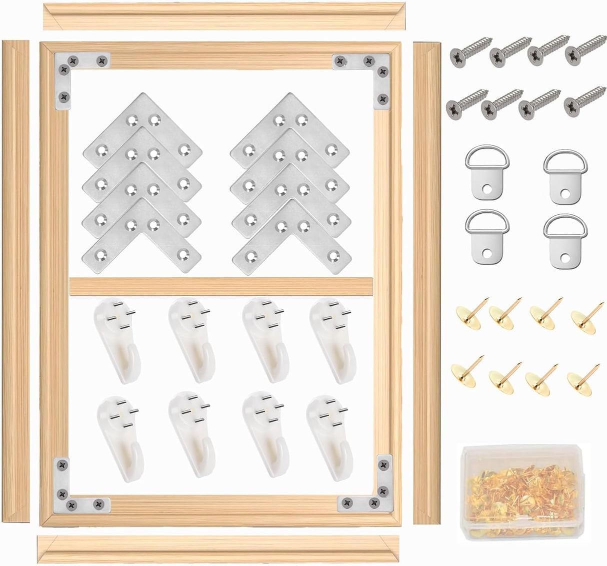 Yeeyeah 2 Pack 24"x 36"Large Canvas Stretcher Bars,Removable Canvas Frames Kit-Easy to Assemble,Wooden Frames Kit for Oil Painting,Diamond Painting,Canvas Painting and Needle Arts Supplies Yeeyeah
