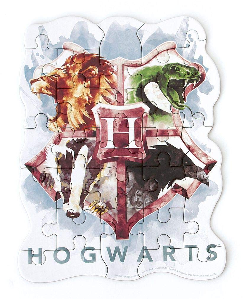 Playhouse Harry Potter Houses of Hogwarts 25-Piece Die-Cut Shaped Mini Puzzle for Kids Playhouse