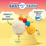 Wimmsie Crochet Animal Kit for Beginners - Easy Beginner Crochet Kit for Kids - Amigurumi Chicken Chick & Egg - 3 Kawaii Stuffed Animals - Cute DIY Yarn Plush Wimmsie