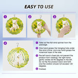 5 Pack Sublimation Wind Spinner Blanks 8 Inch Wind Spinners Sublimation Blanks 3D Aluminum Metal Wind Spinners for Yard and Garden Indoor Outdoor Window Porch Front Door Decoration Round CHONOVO