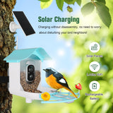 Bird Feeder with Camera,AI Identify Birds Species,Solar Powered,Auto Record Videos in Backyard,Instant Notifications,Ideal Gift for Family and Bird Lovers ANMESC