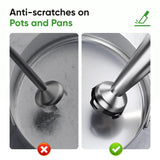 Immersion Blender Handheld 1100W 3 in 1 Corded Stick Hand Blenders for Kitchen with Trigger Speed Control, with Whisk, Milk Frother Attachemnts, Perfect Emulsifier for Soup, Smoothie, Puree ZKBHOME