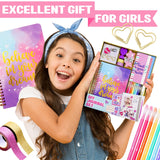 Nollh DIY Journal Kit for Girls - DIY Journal Set for Tween & Teen Girls, Stationery Set, Scrapbook & Diary Supplies Set, Journaling Art Crafts Kit, Ideal Gifts for 8 9 10 11 12 13 14 Year Old Girl Nollh