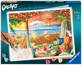Ravensburger CreArt Cozy Cabana Paint by Numbers Kit for Adults - Painting Arts and Crafts for Ages 14 and Up Ravensburger