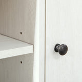 HOMCOM TV Stand for 65 Inch TVs, TV Cabinet with Wooden Shelves and Doors, Entertainment Center for Living Room, Bedroom, White HOMCOM