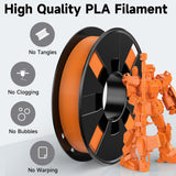 WEEDO PLA Filament 1.75mm Bundle for 3D Printer, 4 Rolls of 200g Bright Green/Orange/Gemstone Blue/Pink 3D Printer Filament, Dimensional Accuracy ±0.02mm, Clog-Free, Smoothly Feeding, Tangle-Free WEEDO