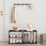 Autonomier 3 Tier Small Shoe Rack, Narrow Stackable Shoe Shelf for Kids Toddler Adult, Lightweight Shoe Rack Stand for Closet Dorm Storage Organizer, Front Door Entrance, Entryway Autonomier