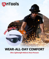 AnTools IR 5.0 Welding Glasses, Wrap-around Welding Goggles, Anti-scratch Welding Lens, UV Protection, Meet ANSI/ISEA, OSHA, Black AnTools