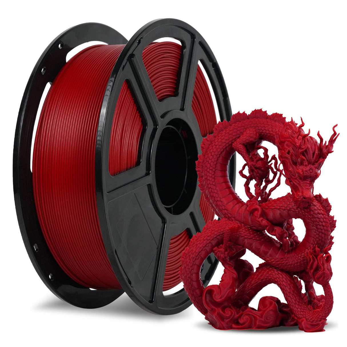 FLASHFORGE Rapid PLA Filament 1.75mm Ruby Red, 500mm/s High Speed Printing, 3D Printer Filament 1kg Spool, Dimensional Accuracy +/- 0.02mm, Enjoy Exceptional Print Quality FLASHFORGE
