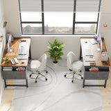 OLIXIS Computer Desk Home Office 48 Inch Writing Study Work Desk witne Storage Bag, Headphone Hooks, Large Simple Modern Wood Kids Student PC Table - Brown OLIXIS