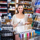 Threehoney 3 Pcs Paint Storage Box for 2 Fl. oz Acrylic Paints, Acrylic Portable Craft art Organizer with Handle, 30 Bottles Capacity Plastic Art Supply Clear Boxes Threehoney