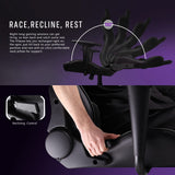 Black Gaming Chair for Kids&Teens High Back Gamer Chair Ergonomic Racing Chair with Comfortable Lumbar Support and Headrest Computer Desk Chair with Height Adjustable Swivel Office Chair(Black) WoodArtSupply