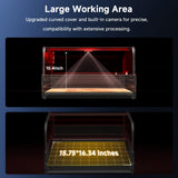 Creality Laser Engraver Enclosed, Falcon2 Pro 40W Output Laser Cutter with 1.6W Laser Module, 25000mm/min Speed Laser Cutter Machine with Air Assist, Auto Fan, Camera Positioning for Wood and Metal Creality