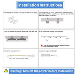 Henwsi 8FT LED Shop Light Fixture, White 10 Pack T8 Integrated Tube Lights, 72W 9500LM 6500K High Output Clear Cover, V Shape 270 Degree Lighting for Garage Warehouse, Upgraded Lights Plug and Play Henwsi