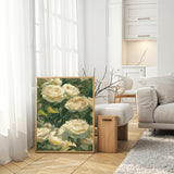 Yunruily Flower Paint by Number Kits for Adults-Flowers Paint by Number for Adults Beginner,White Flower Painting by Numbers on Canvas Gifts Home Wall Decor,16x20 Inch Yunruily