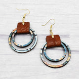 Boho Earrings, Gray Teardrop Earrings, Flower Earrings, Dangle Ethnic Earrings for Women, Handmade Bohemian Trendy Boho Vintage Jewelry PUSOMU