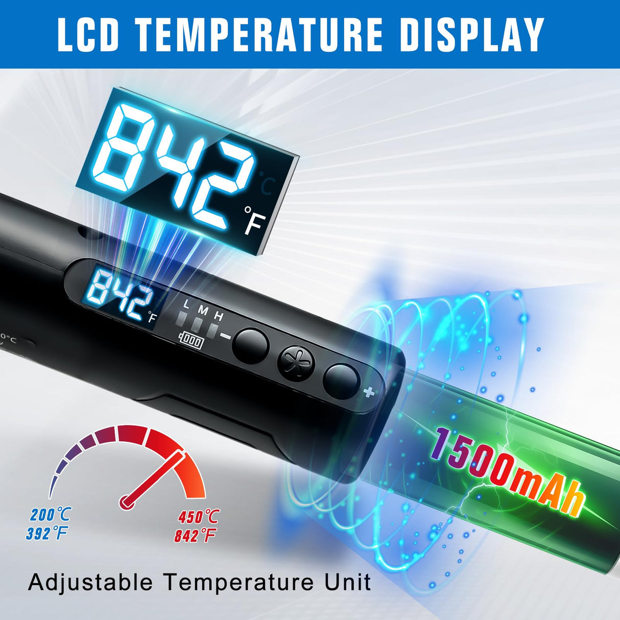 YesRight Soldering Iron Kit, Portable Soldering Gun with LED Digital Display, 392-842°F Adjustable Temperature Cordless Soldering Iron Pen Tool with 3 Soldering Tips for Precision Repair DIY YesRight