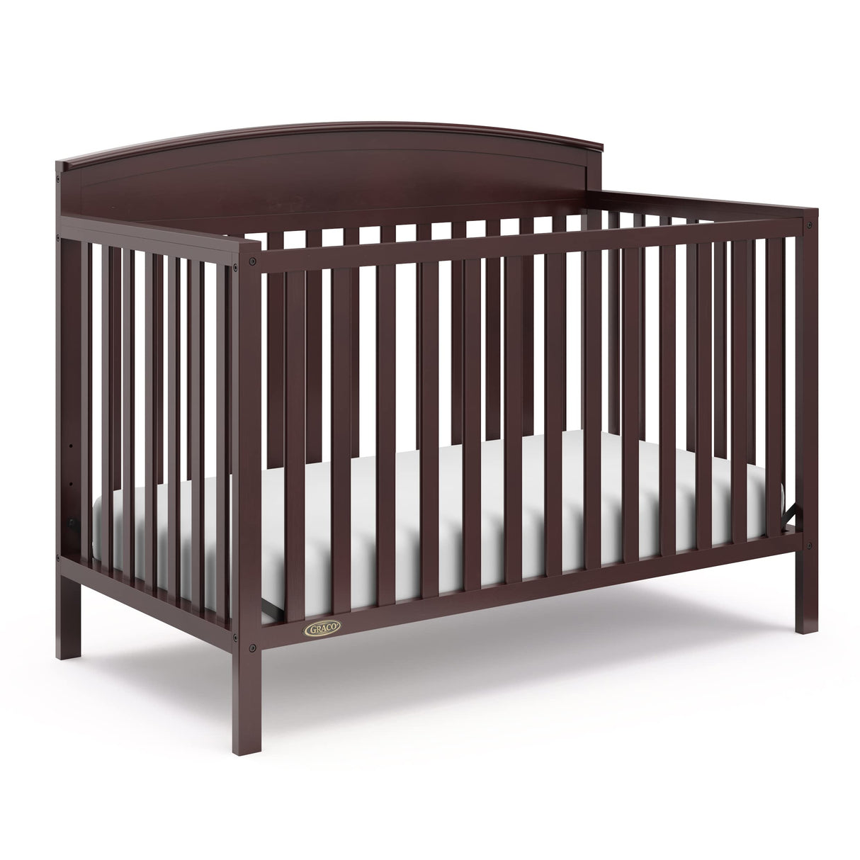 Graco Benton 5-in-1 Convertible Crib (Espresso) – GREENGUARD Gold Certified, Converts from Baby Crib to Toddler Bed, Daybed and Full-Size Bed, Fits Standard Full-Size Crib Mattress Graco